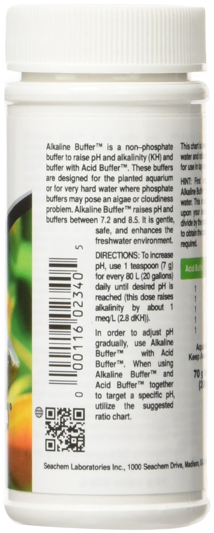 Doseur inclus pour Tampon Alcalin Seachem, dosage précis pour stabiliser le pH.