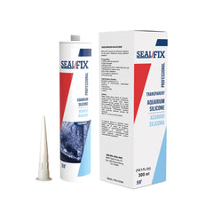 Seal Fix : flacon de silicone transparent pour aquarium, prêt à l'emploi.