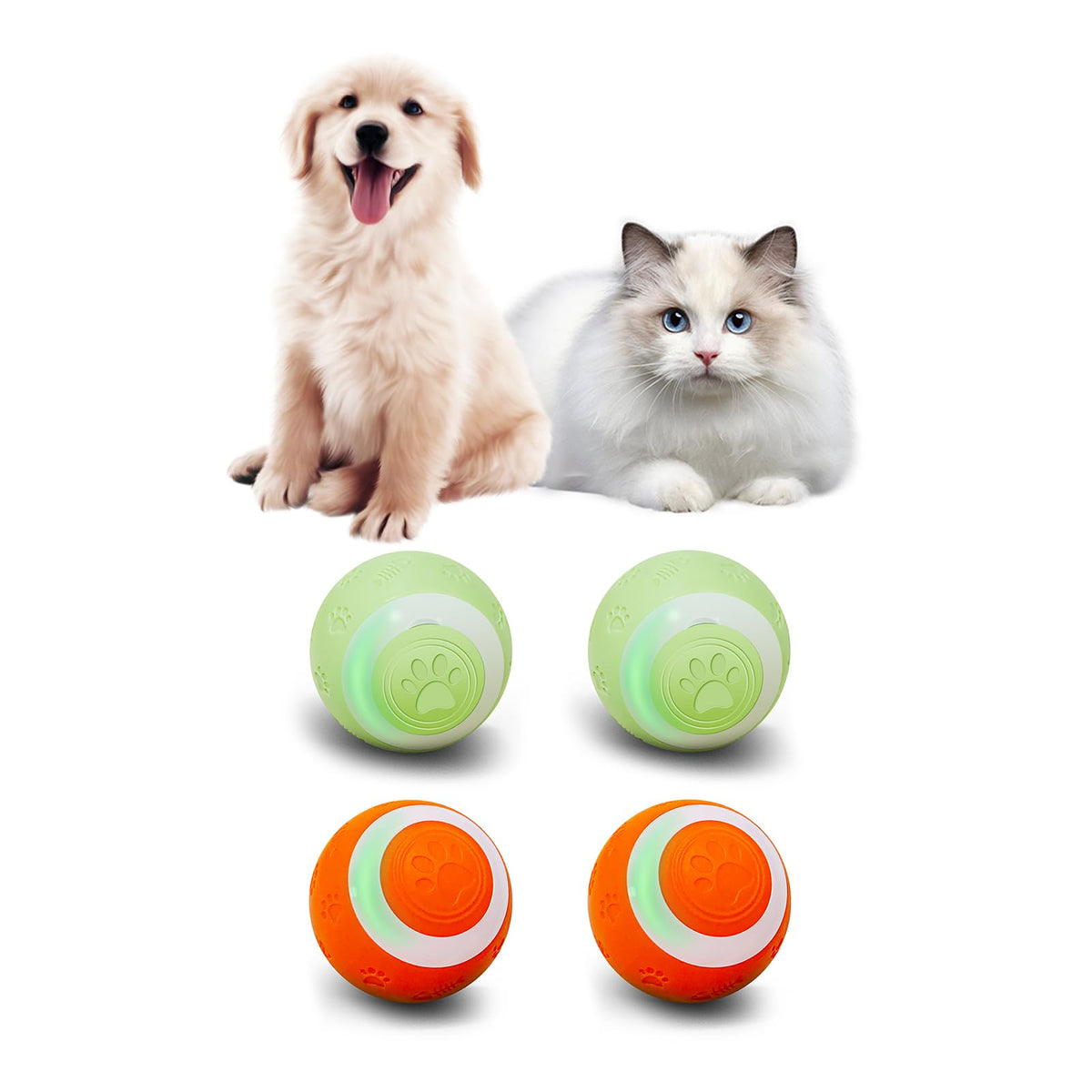 SEALON balle interactive électrique 4-pack pour jeu intérieur et exercice.