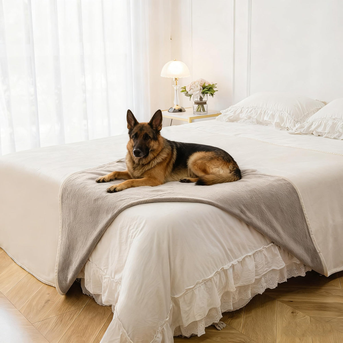 Secfeeling couverture chien impermeable pour lit, protection contre liquides.