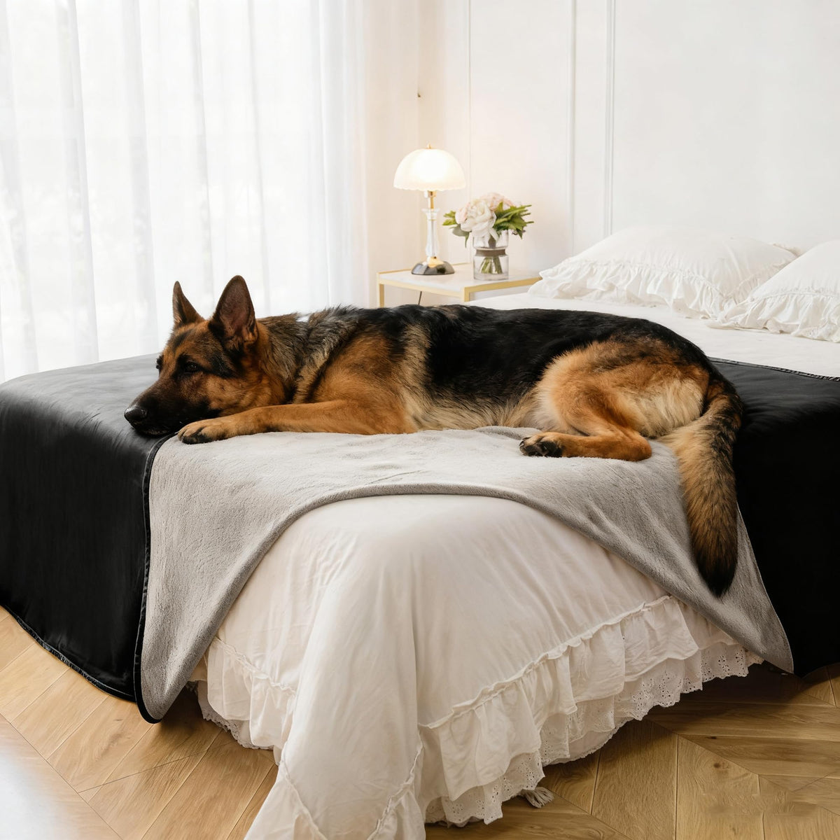 Secfeeling couverture imperméable chien lit velours pour un confort protégé.