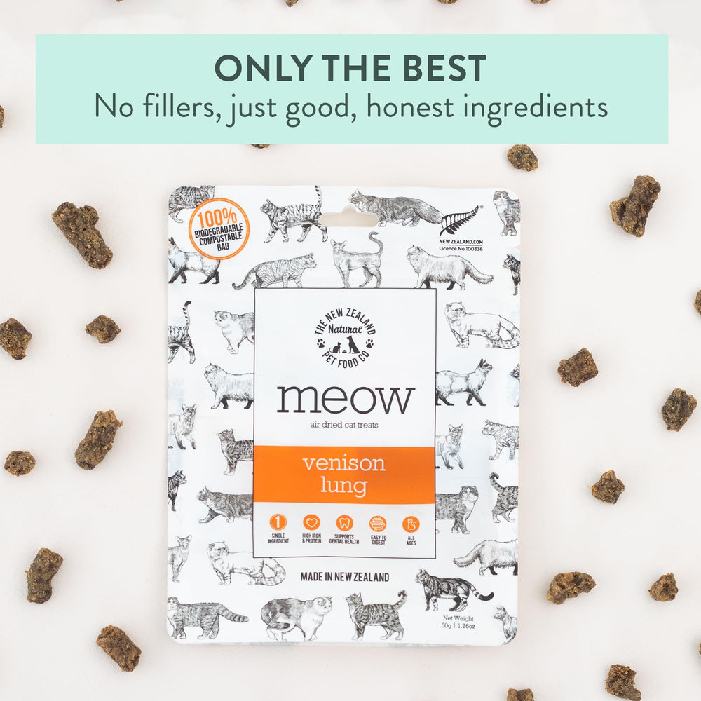 The New Zealand Natural Pet Food Co sechage a air poumon chat préserve les nutriments