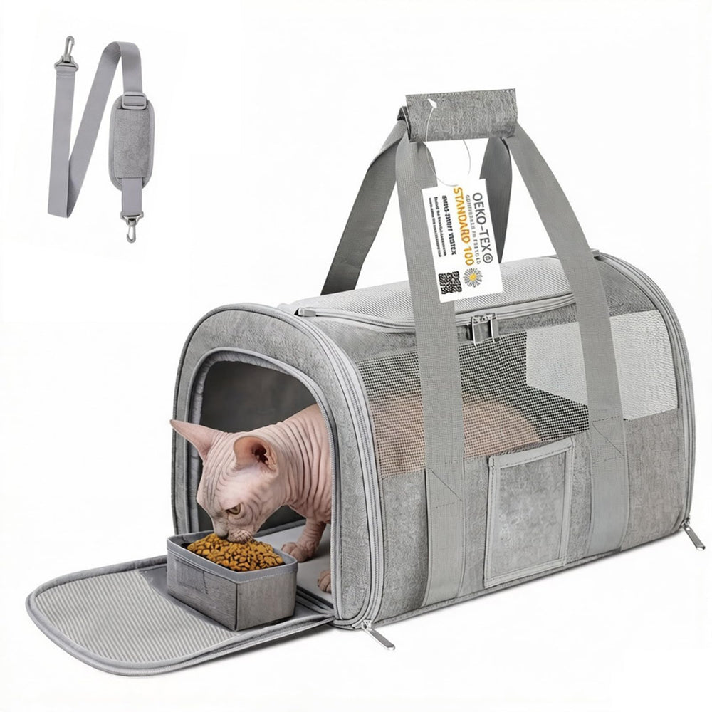 SECLATO porte-chat: dimensions 17x12x11 pouces, cadre compact et pratique.