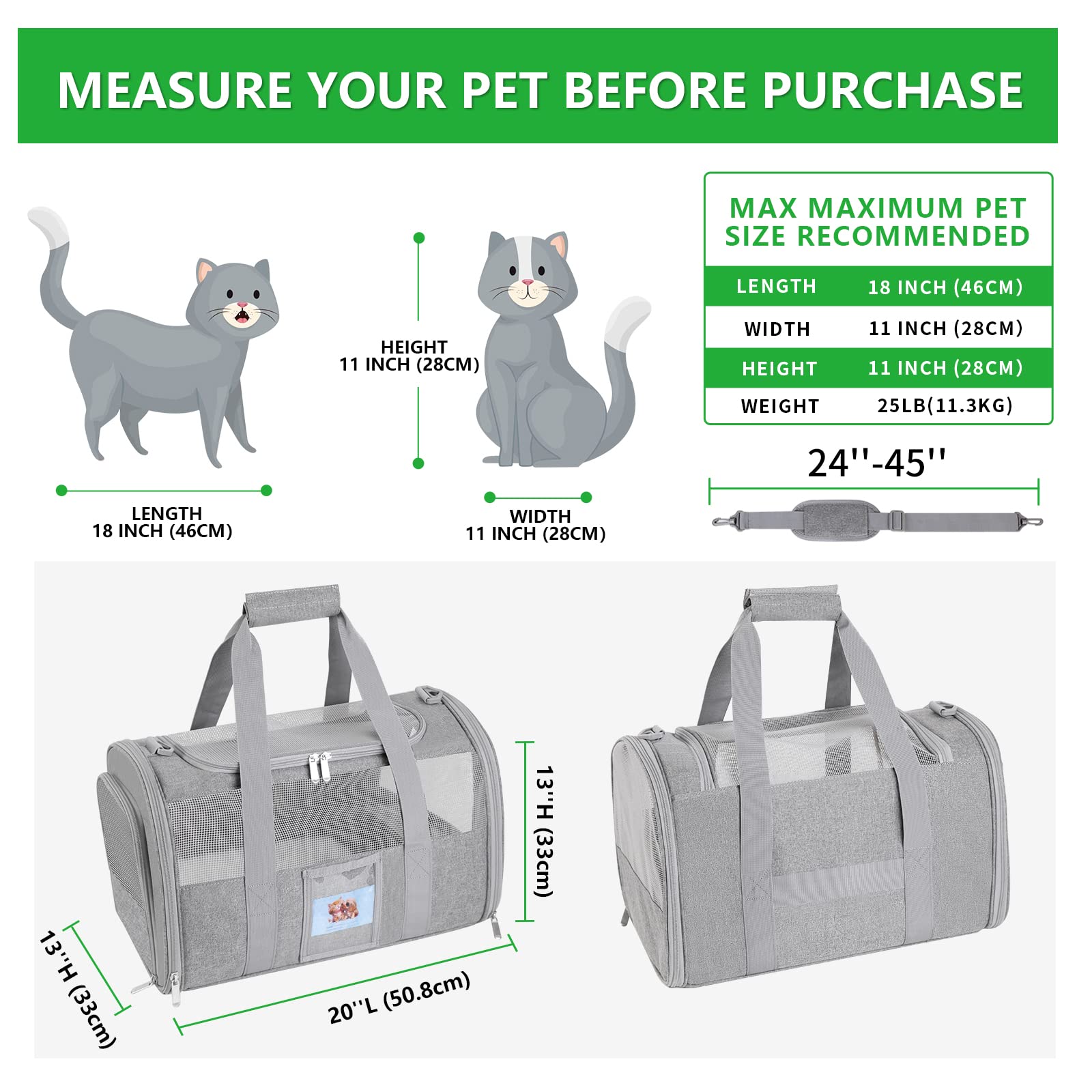 SECLATO sac-chat 20 pouces lit doux offrant repos confortable