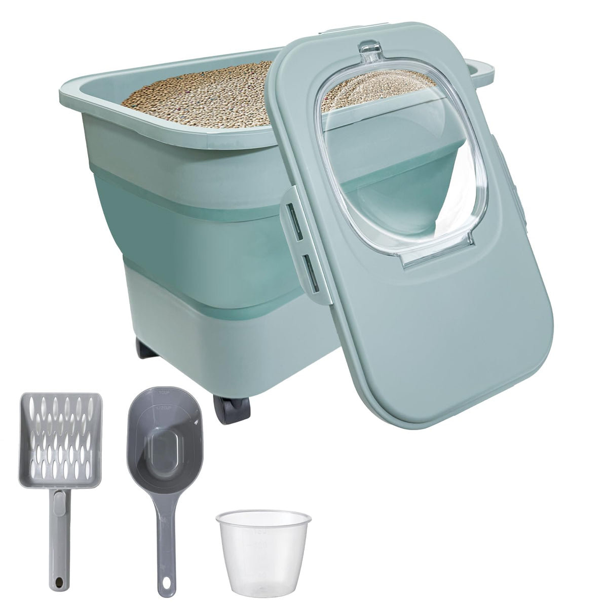 SECOAT boîte-litière-chat roulante facilitant le déplacement