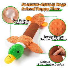 Sedioso canard peluche 20 pouces, jouet pour chien de grande taille en peluche.