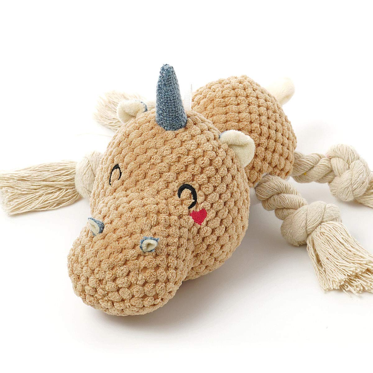 Peluche hippo Sedioso brun, idéale pour câlins et jeux interactifs.