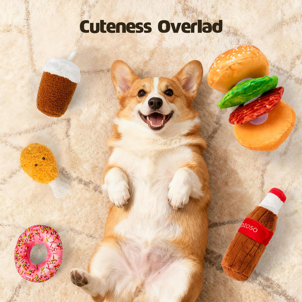 Sedioso jouet chien-squeak offre stimulation sonore sûre sous supervision