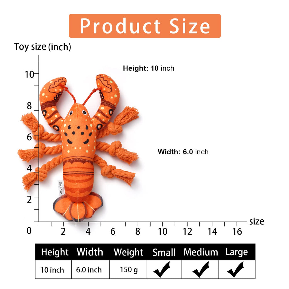 Sedioso langouste – jouet-chien-lavage-machine, facile à nettoyer après les jeux.