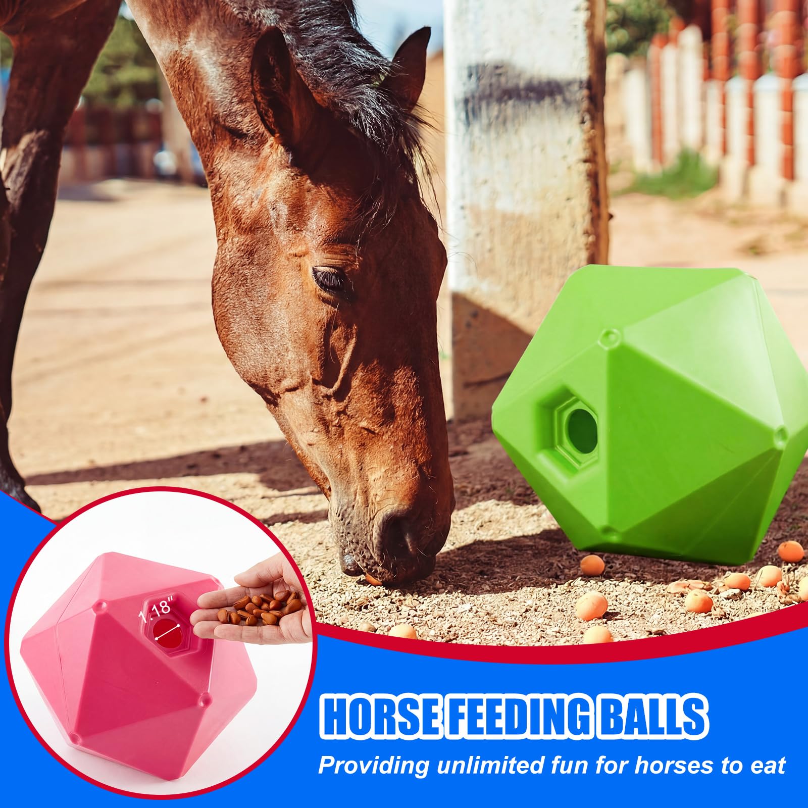 Seenelling balle-cheval durable et securisée, jouet sûr pour le jeu quotidien.