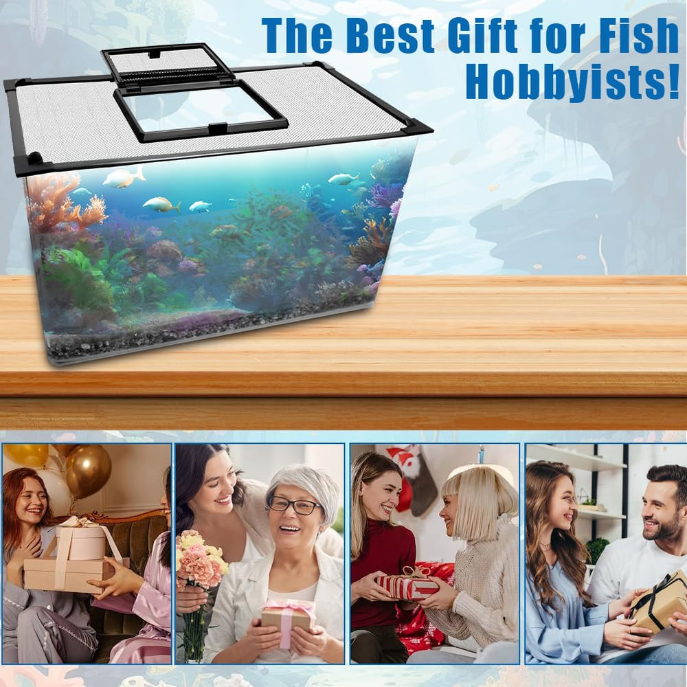 SEILETOO capot polyvalent pour réservoirs poissons et reptiles, pratique et sûr.