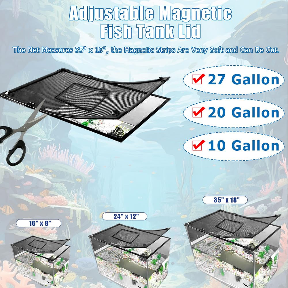 SEILETOO installation frontale adaptée pour aquariums d’épaisseur >6 mm.