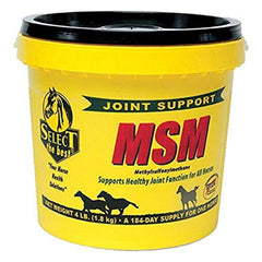 Poudre MSM RichDel prête à soutenir les articulations du cheval.