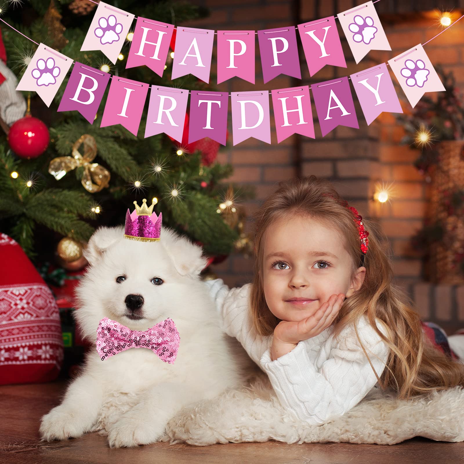 Selemoy banniere anniversaire chien, affiche joyeuse pour décor de fête.