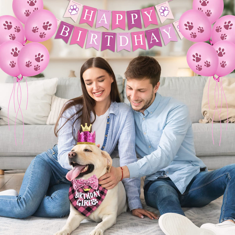 Selemoy ruban anniversaire chien, décoratif et léger pour suspension.