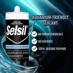 Selsil silicone aquarium adhésion verre sans primaire.