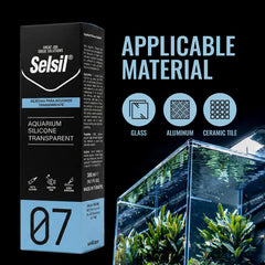Selsil silicone aquarium séchage rapide.