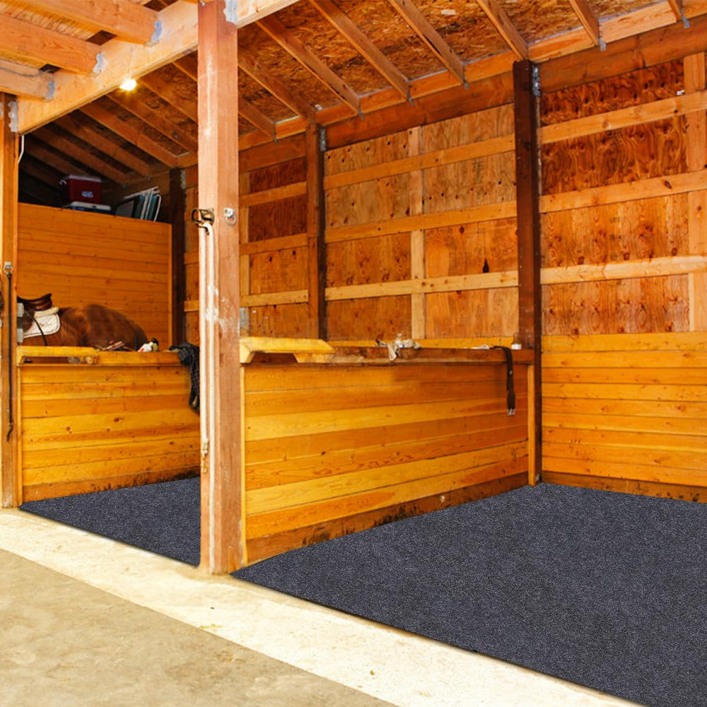 SEMPADA tapis pour ecurie 6x8ft impermeable et antiderapant, protege le sol.