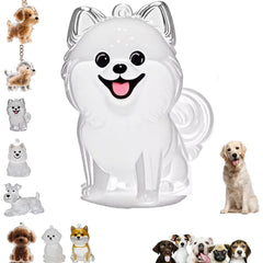 Sencdfly porte-clé poils chien transparent, mémorial tangible et proche.