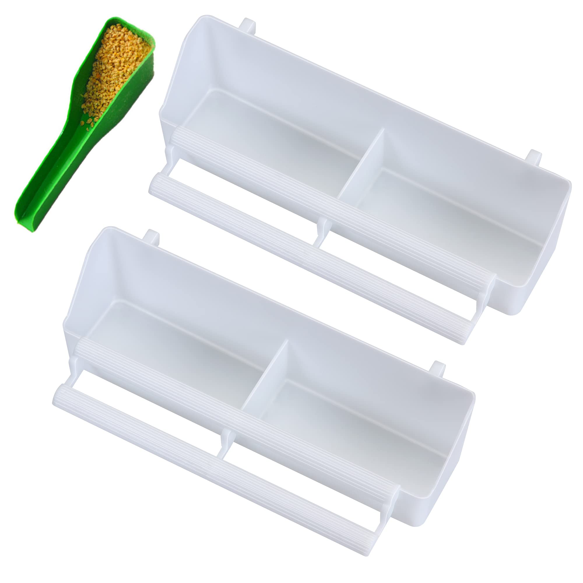 Seneme double-tasses-eau pour cage, pratique pour nourrir plusieurs oiseaux.
