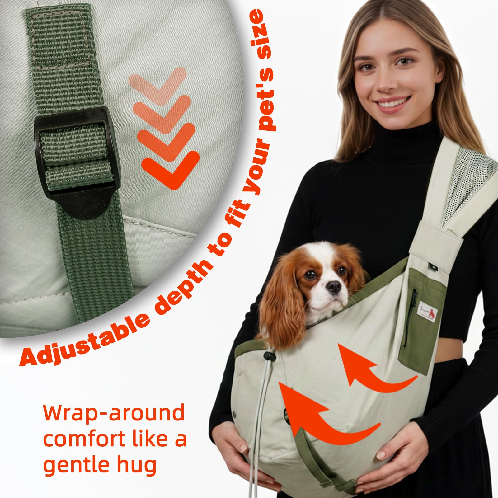 SENIOR BUDDAY porte-chien securite-et-confort: sangle et laisse