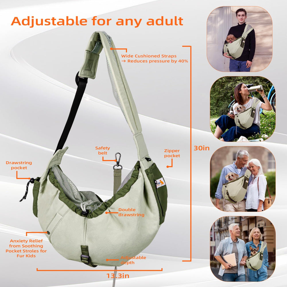 SENIOR BUDDAY porte-chien tissu respirant: ventilation douce