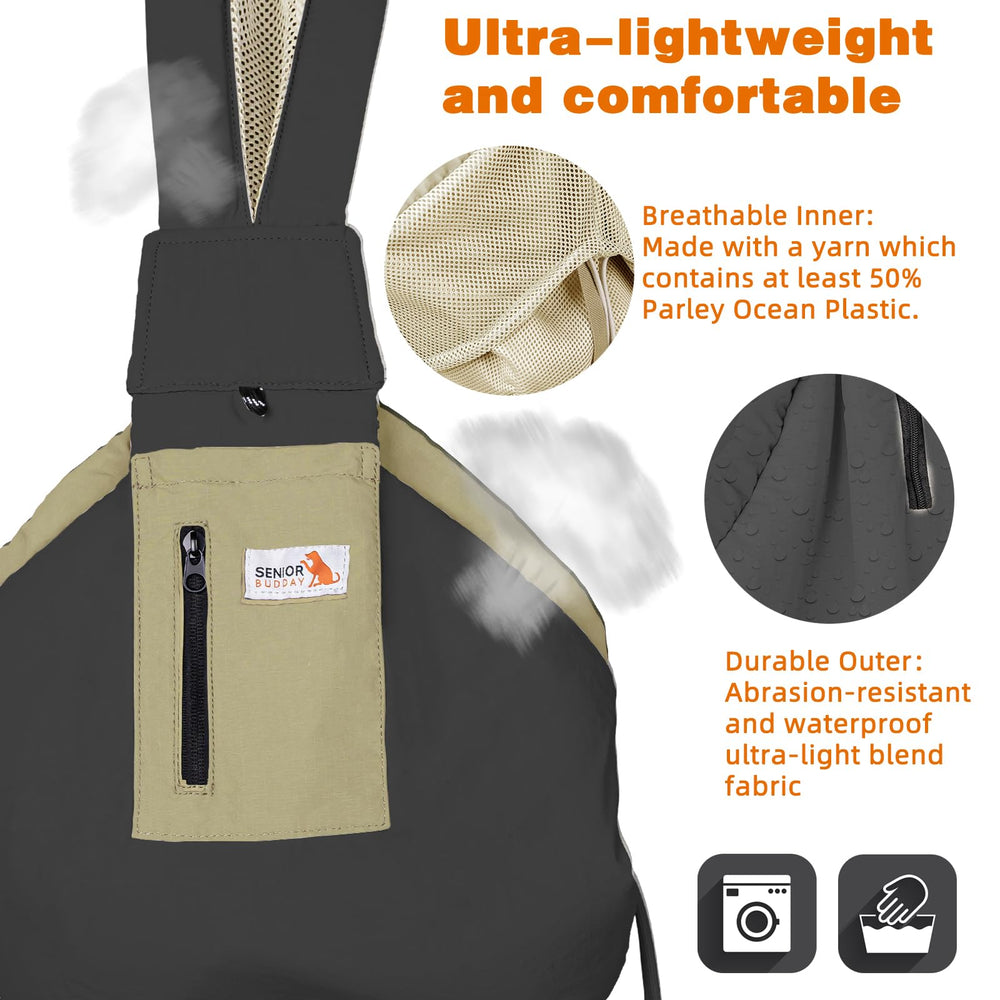 SENIOR BUDDAY sling tissu durable et facile à nettoyer.