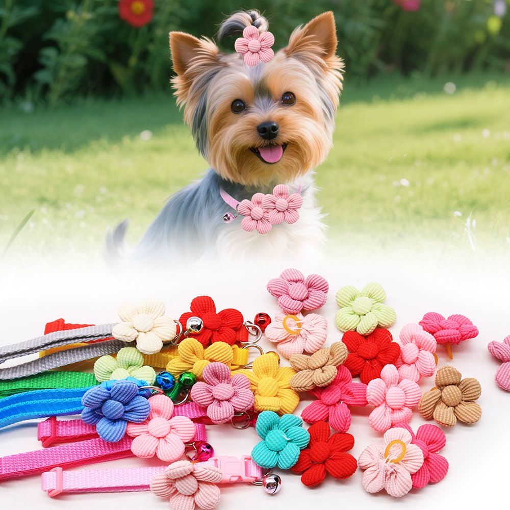 Senniea broche-fleur-petit-chien, accent mignon pour le look.