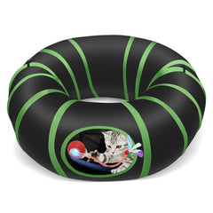 La balle interactive Sentoo se déplace rapidement dans le tunnel pliable pour stimulation ludique.