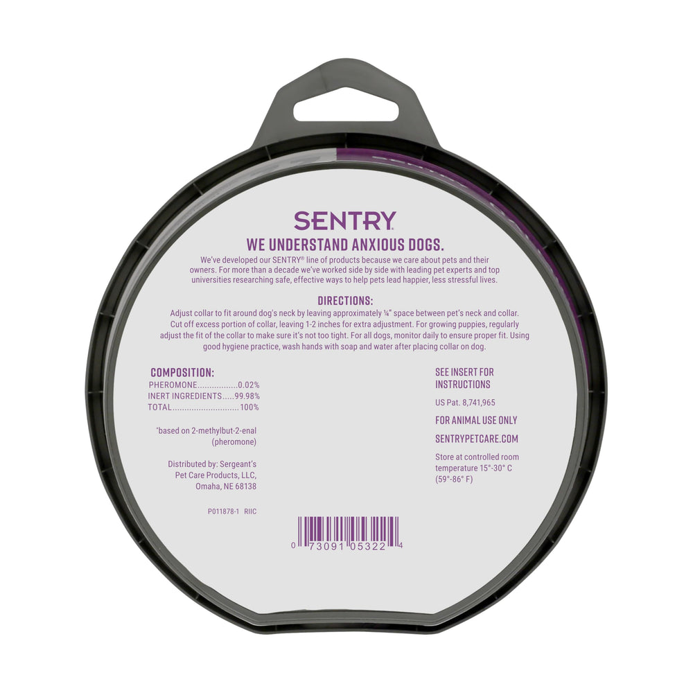 Sentry collier apaisant chien design sûr et ajustable
