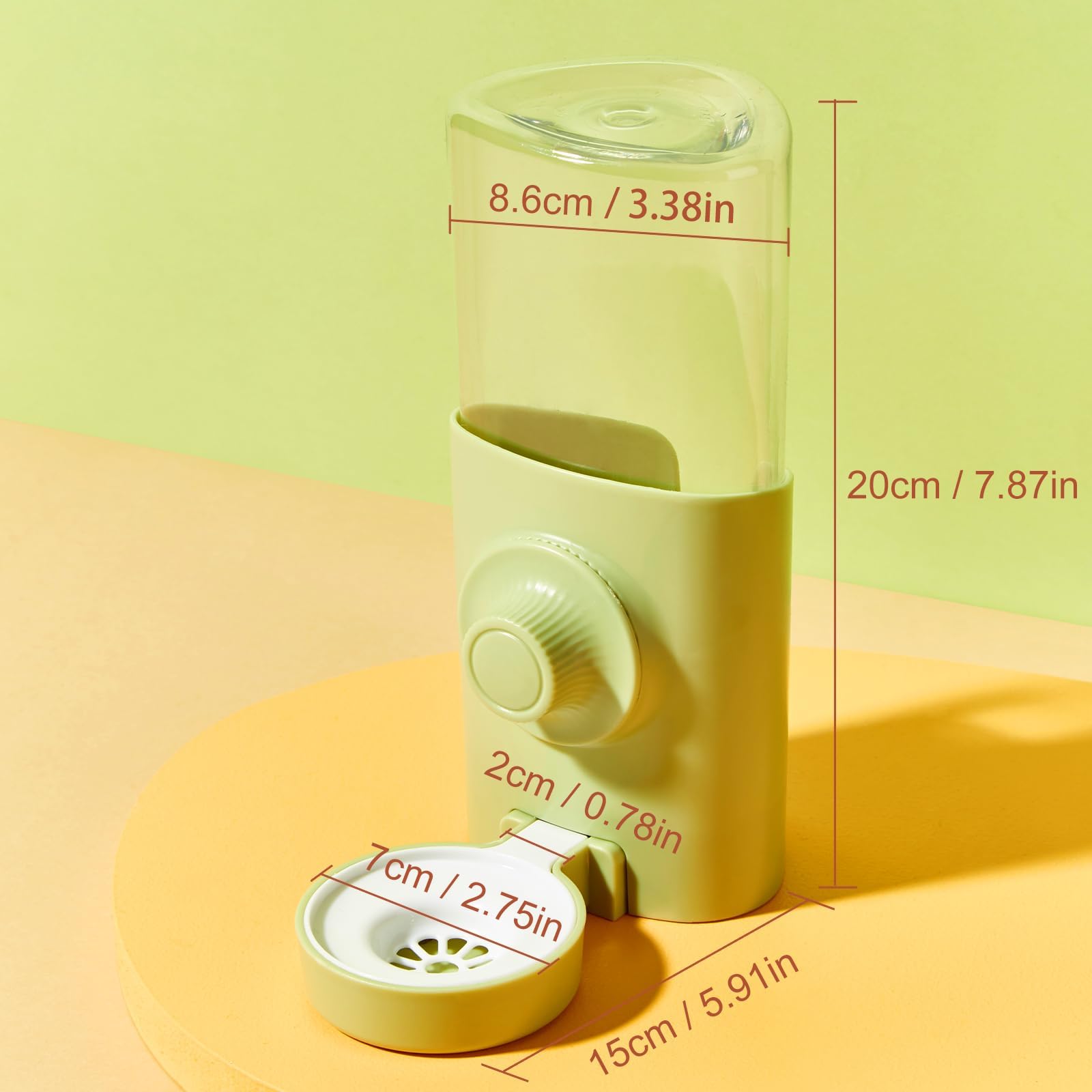 Bouteille d'eau Septillar pour cochon-d-inde 600ml, remplissage peu fréquent.
