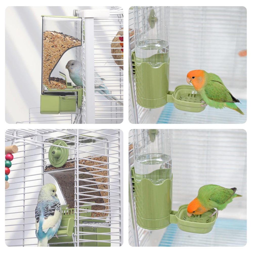 Septillar distributeur-eau-cage, installation sans outil et eau fraîche pour vos oiseaux.