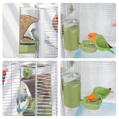 Septillar distributeur-eau-cage, installation sans outil et eau fraîche pour vos oiseaux.