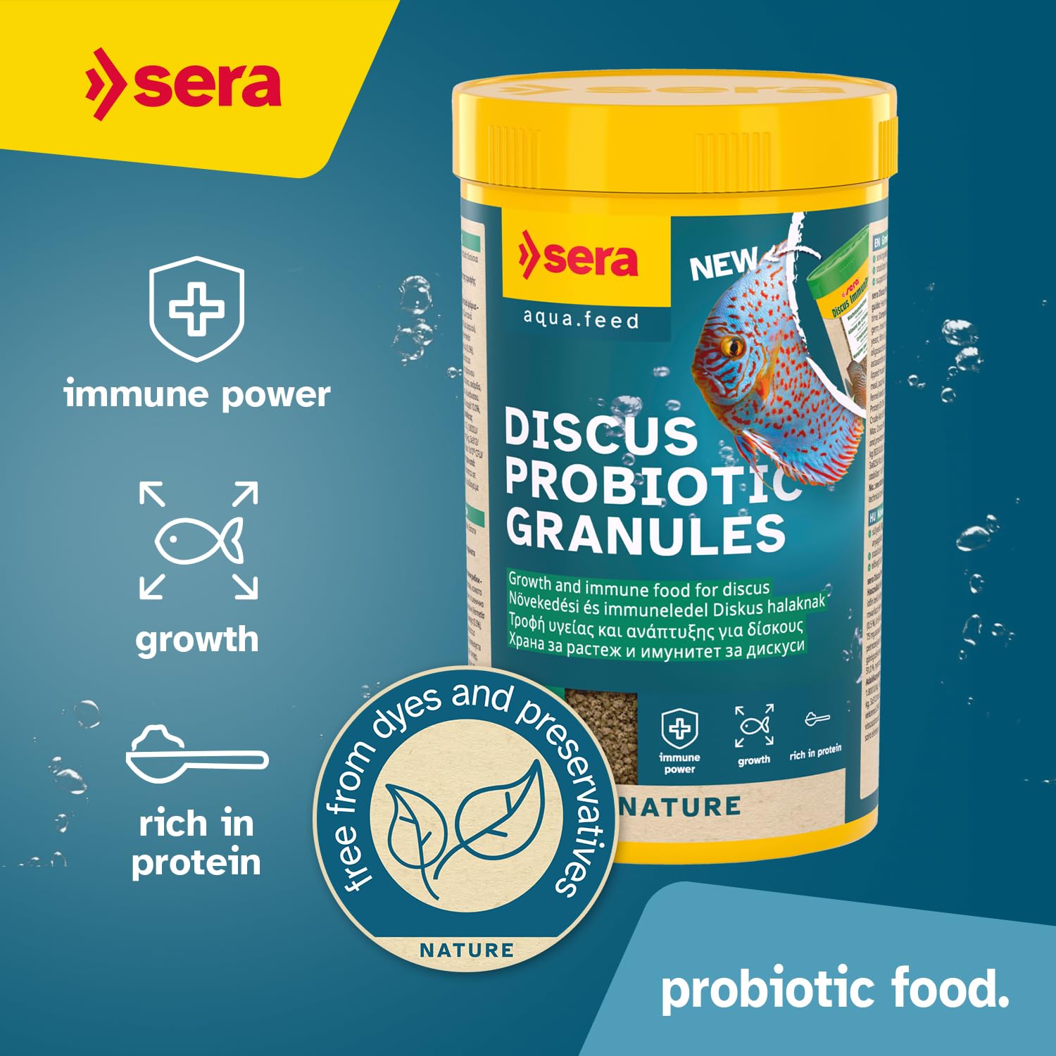 Granules mous riches en nutriments pour une absorption efficace chez le discus.