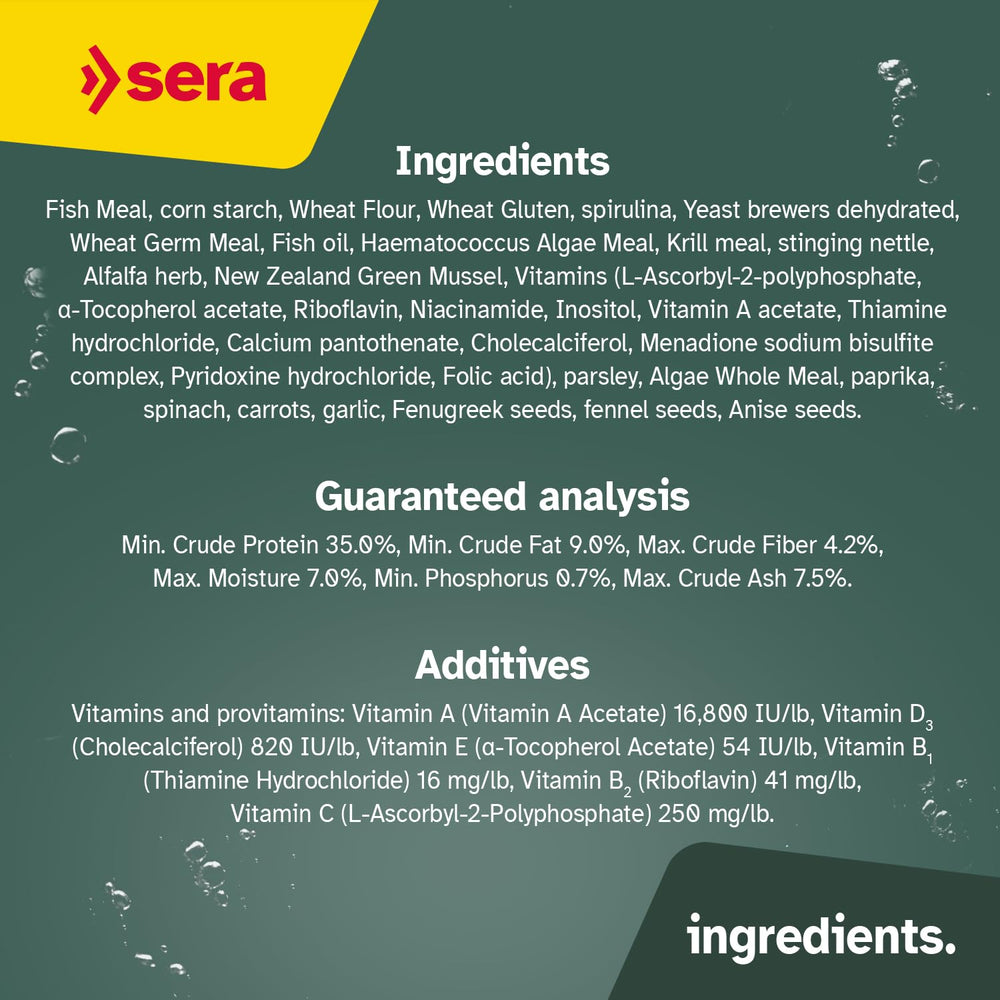 Sera Koi Professional Color croissance équilibrée et santé.