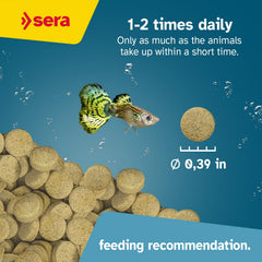 Sera O-Nip Stickies riches en proteines favorisant croissance et couleur des poissons.