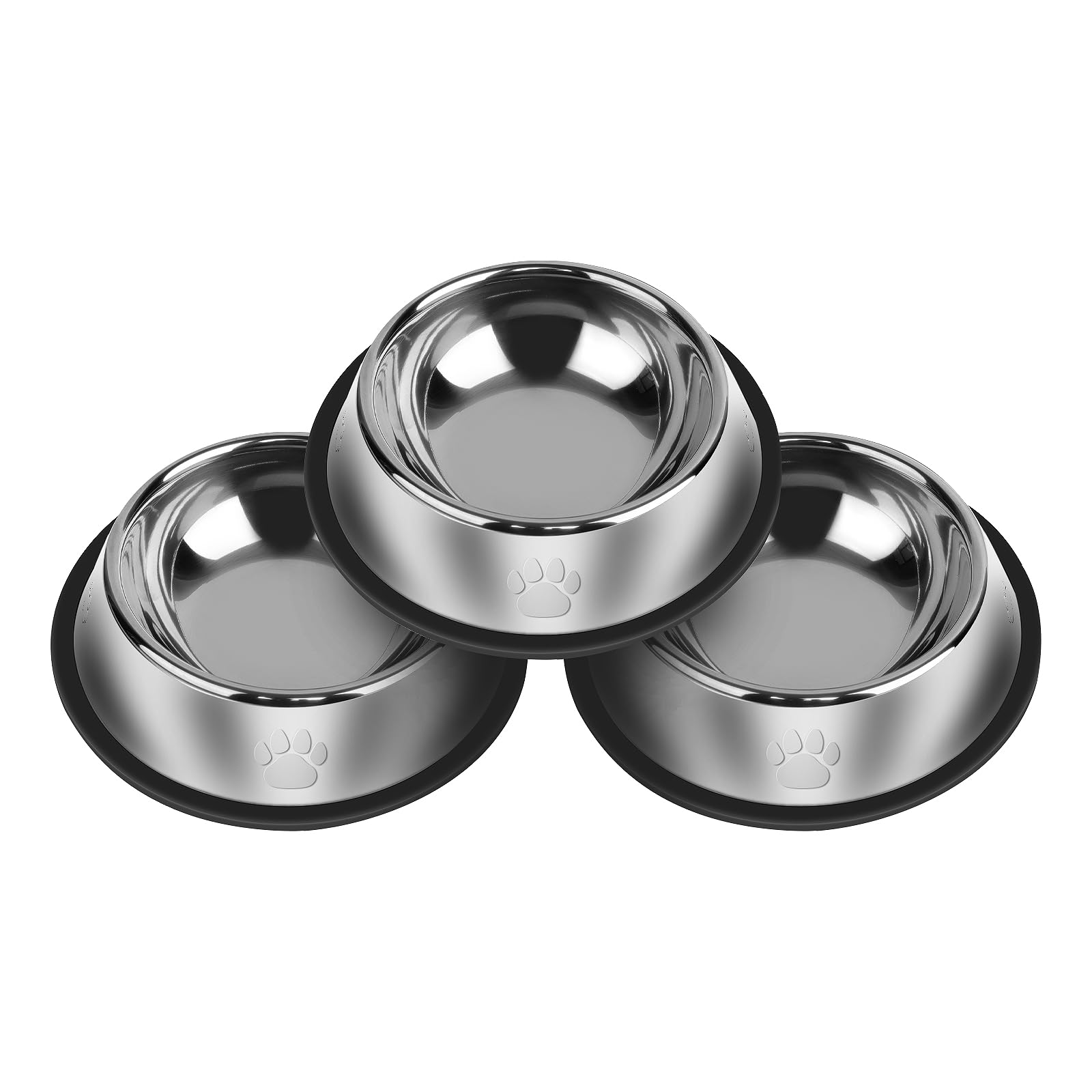 Bols Serentive pour chien, ensemble de 3, empreinte patte, pratique pour des repas variés.