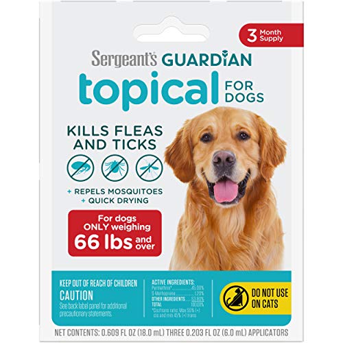 SERGEANT'S Guardian boîte 3 tubes: solution économique pour prévenir puces et tiques.
