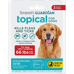 SERGEANT'S Guardian boîte 3 tubes: solution économique pour prévenir puces et tiques.