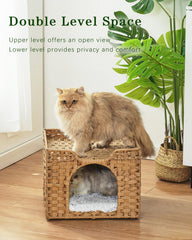 SETVSON habitat-chat cube rotin: refuge privé pour détente et jeux.