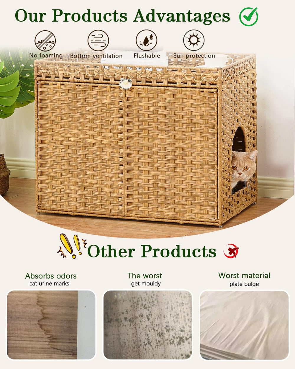 SETVSON design-boheme-rattan: meuble élégant qui s’intègre au salon.
