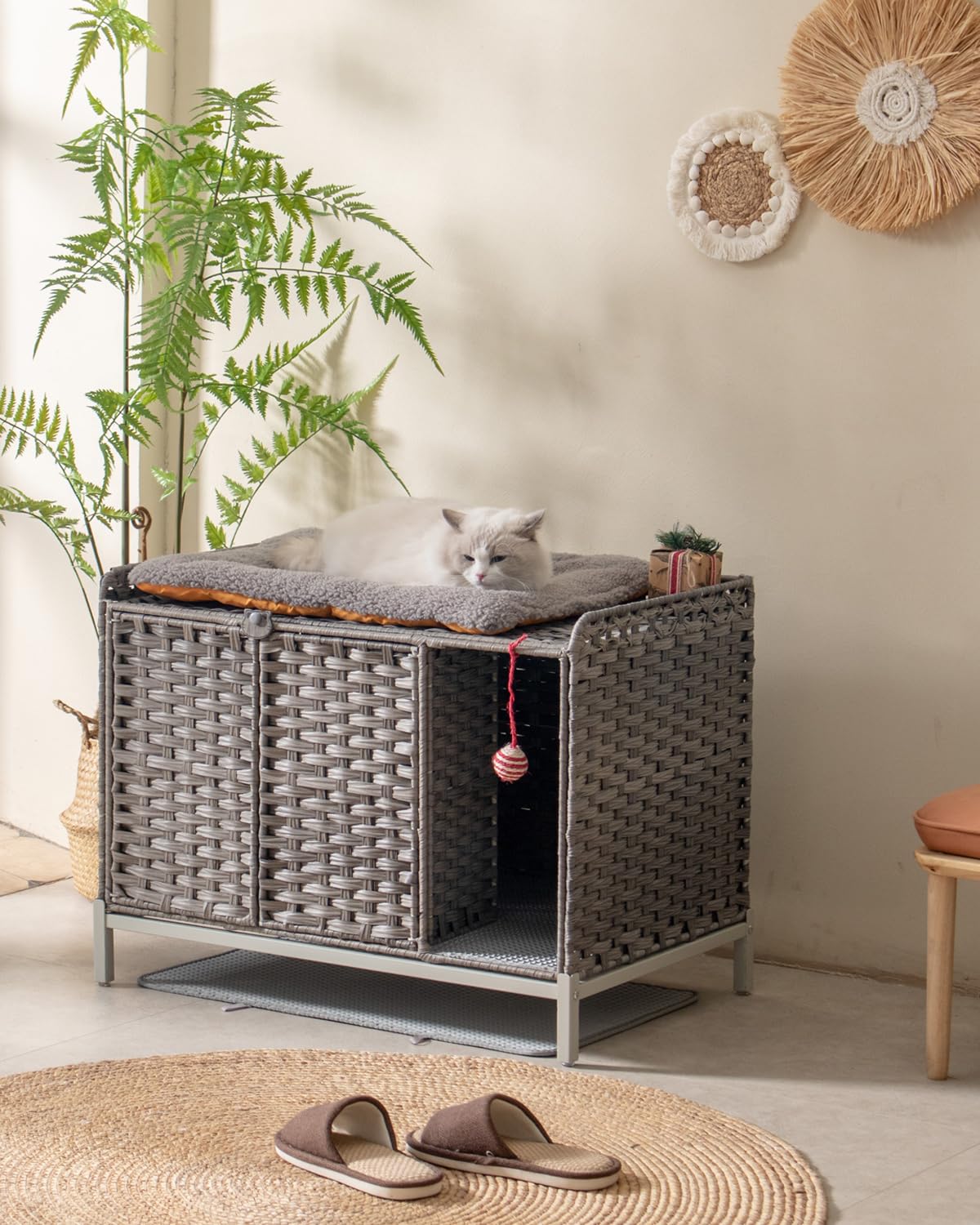 SETVSON meuble-litière polyvalent pour salon ou chambre, décor discret et fonctionnel.