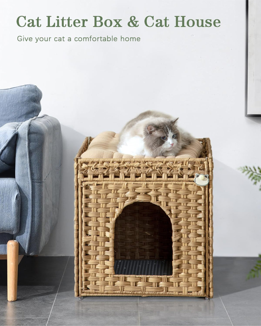 SETVSON porte tournante avec tête de chat pour un accès facile