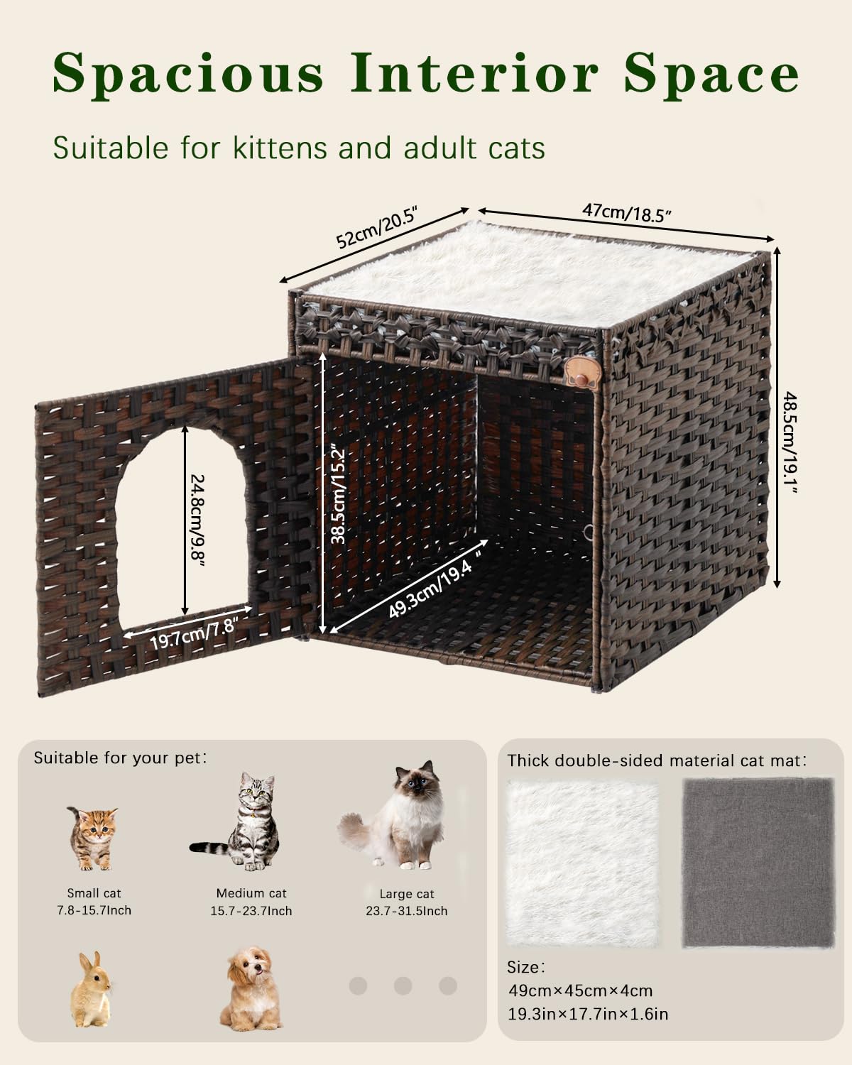 SETVSON rattan naturel durable pour un couchage chaleureux et esthétique.