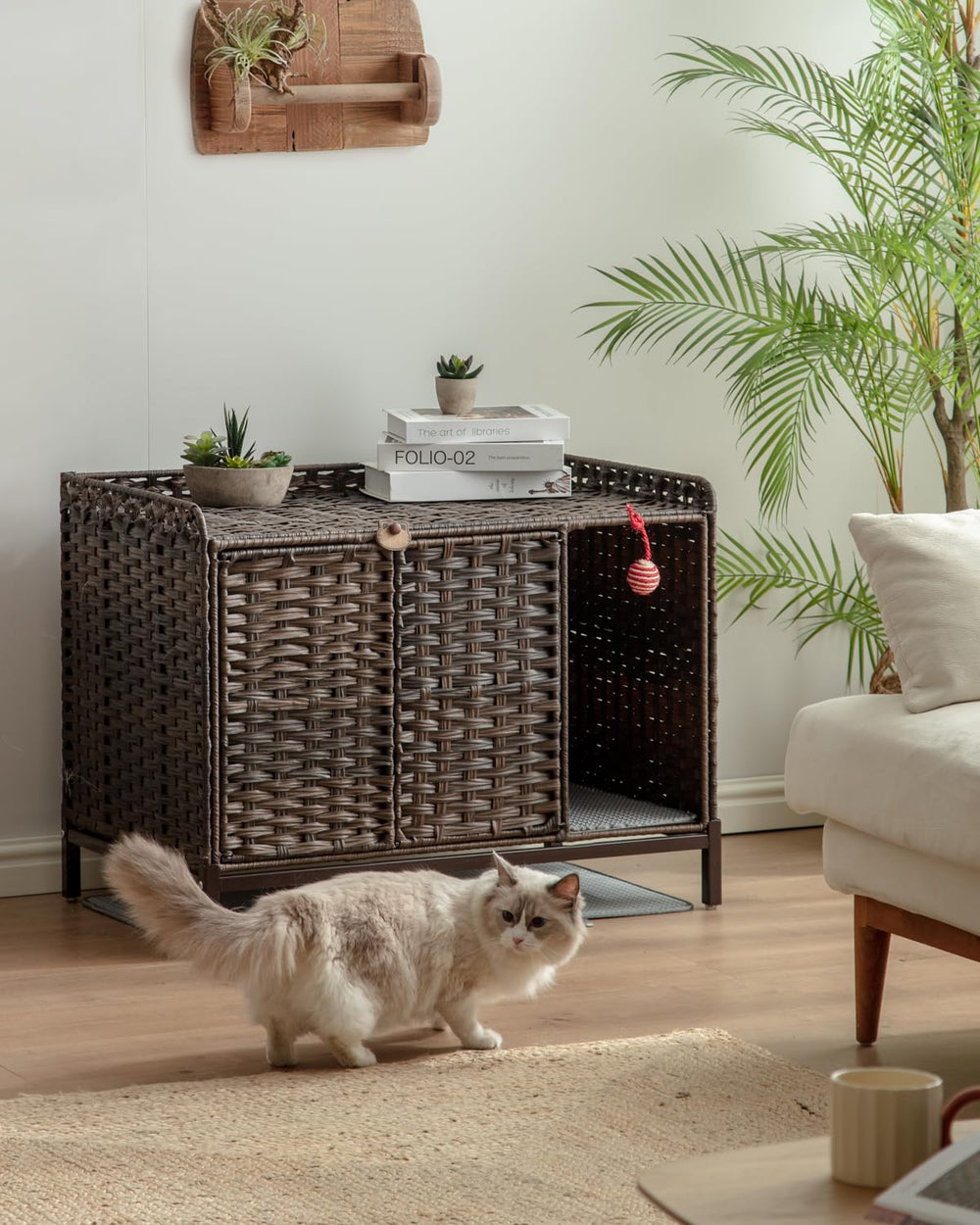 SETVSON tapis-litiere-chat anti-projection, collecte poussières et salissures