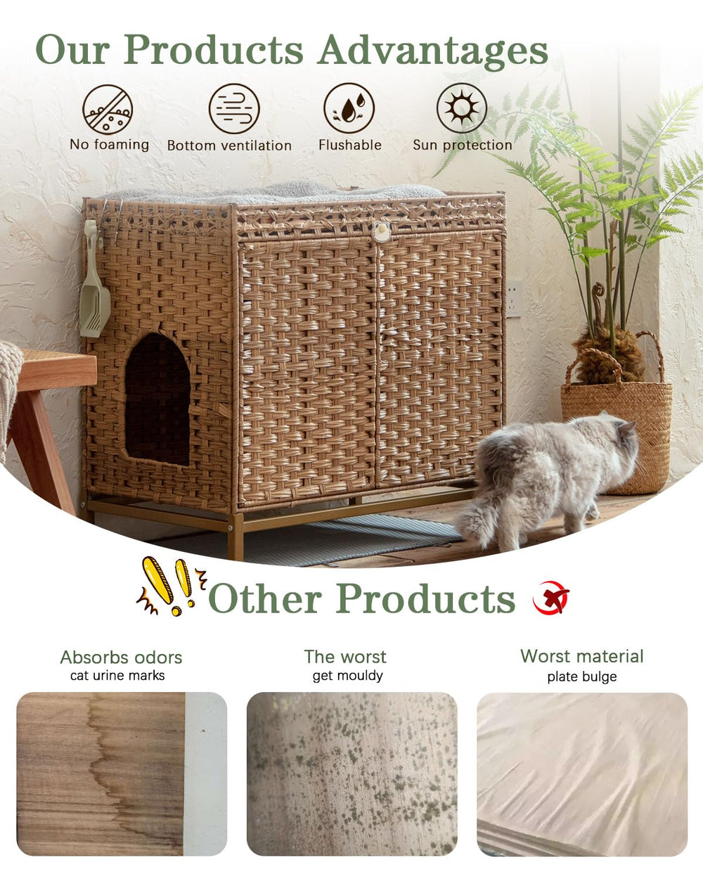 Setvson tapis litiere filtration trous: filtre les grains et garde le sol propre