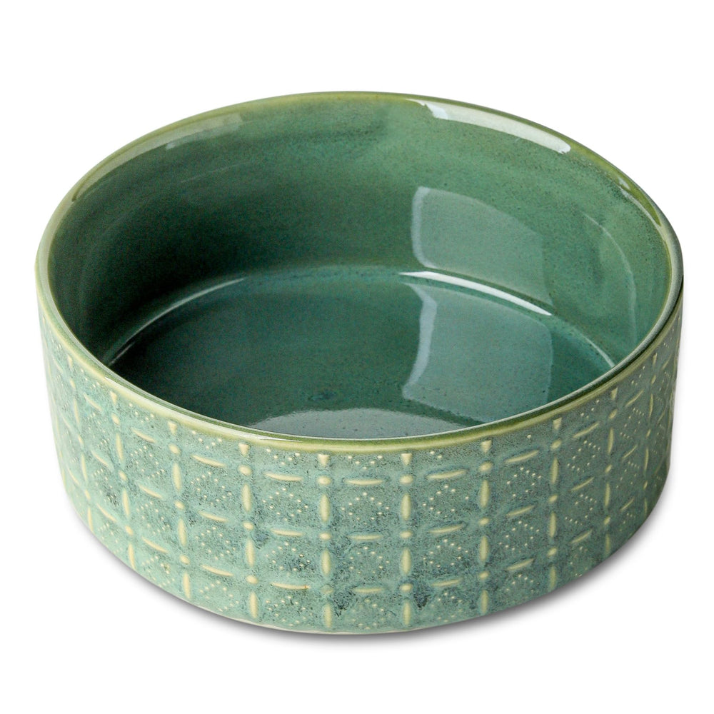 Bol Seyatoo pour chien en céramique, diamètre 6,5 po, vert, repas quotidiens faciles
