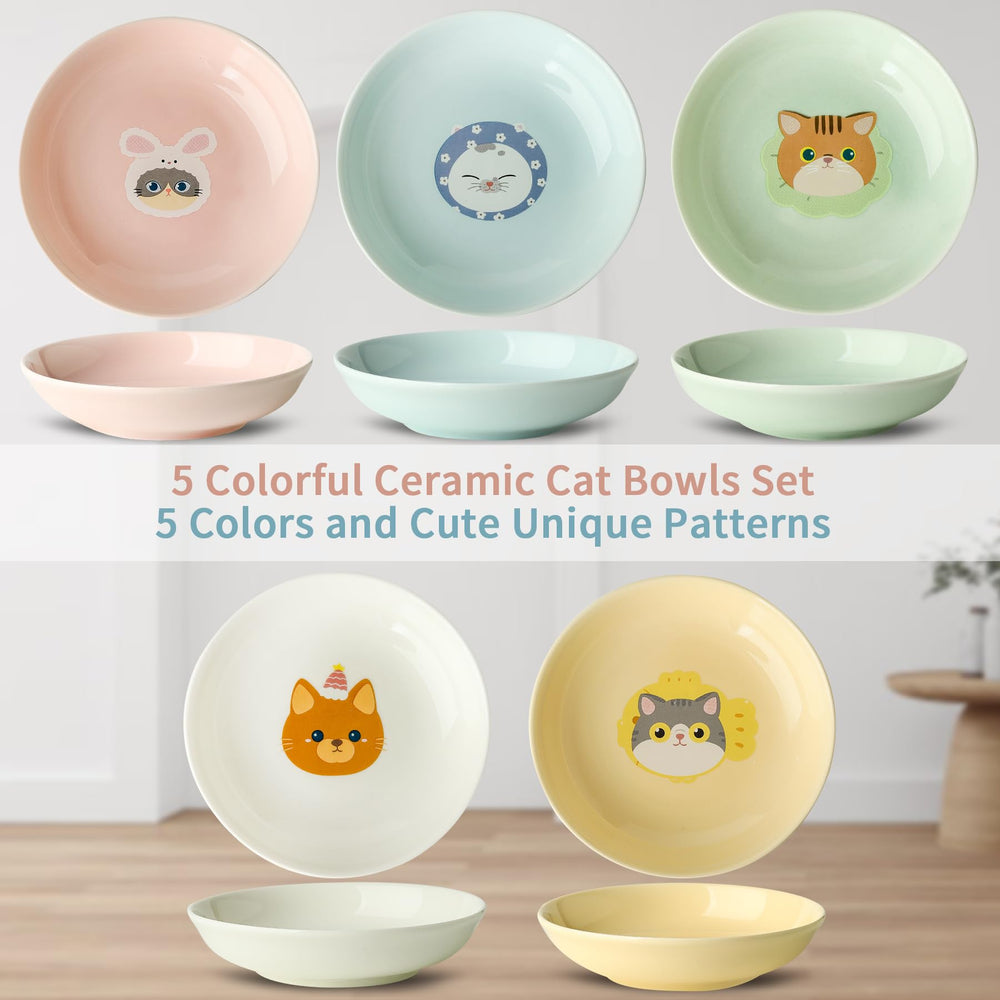 Bols Seyatoo avec motif chat mignon, design attrayant et nettoyage facile.
