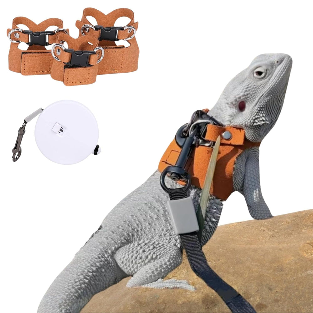 Harnais SEZDEKI pour lezard barbu, ensemble 3 tailles pour plus de confort.