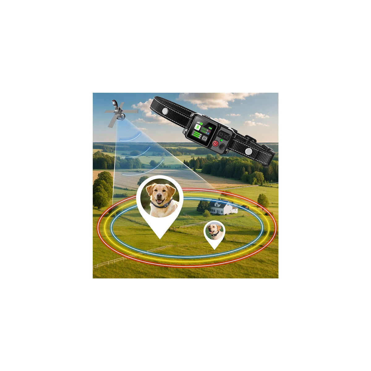 Sglyq système GPS clôture: zone sûre jusqu'à 6500 pieds pour votre chien